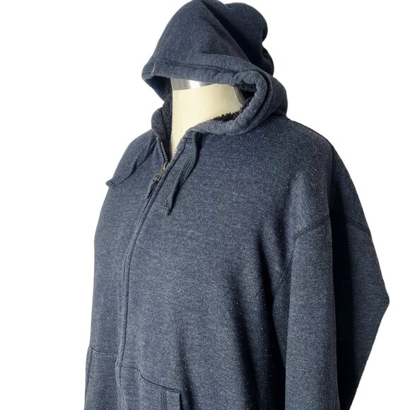 Weatherproof Vintage Jacket Mens Size L Dark Grey Sherpa Lined Full Zip - Picture 1 of 4